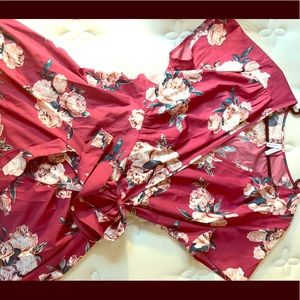 Women’s floral wrap maxi dress